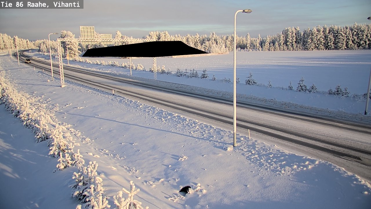 Weather Camera Image Väg 86 Raahe, Vihanti, Raahe, Pohjois-Pohjanmaa