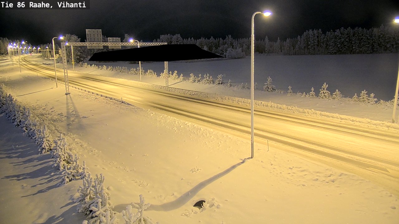 Weather Camera Image Väg 86 Raahe, Vihanti, Raahe, Pohjois-Pohjanmaa