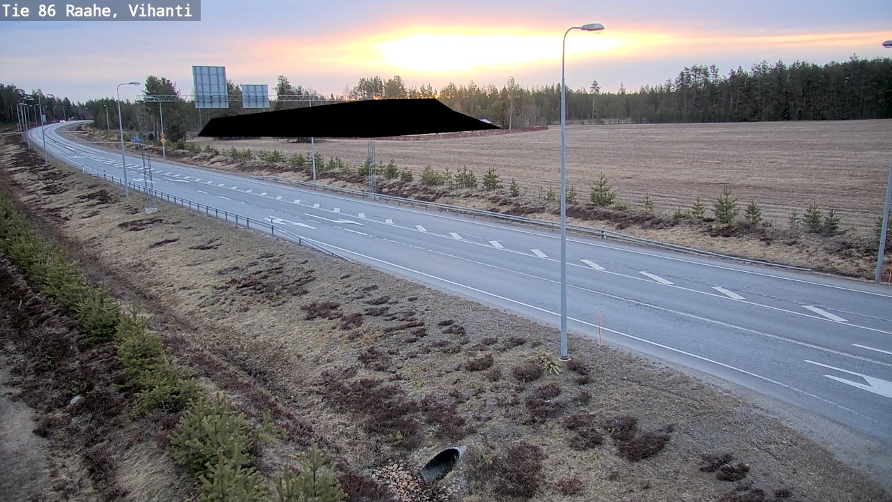 Weather Camera Image Väg 86 Raahe, Vihanti, Raahe, Pohjois-Pohjanmaa