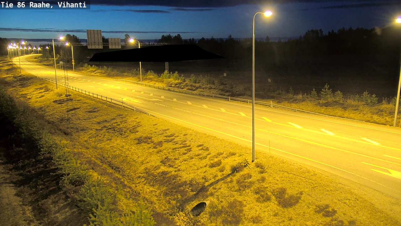 Weather Camera Image Väg 86 Raahe, Vihanti, Raahe, Pohjois-Pohjanmaa