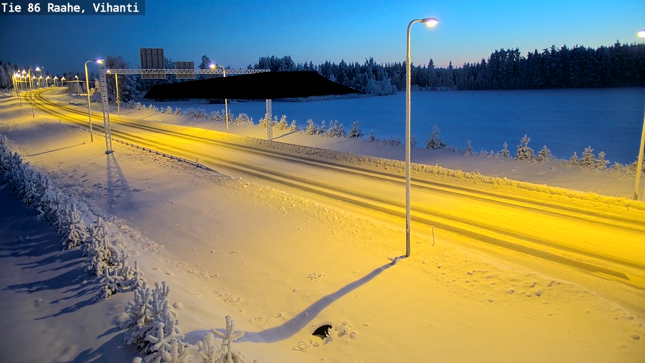 Weather Camera Image Road 86 Raahe, Vihanti, Raahe, Pohjois-Pohjanmaa
