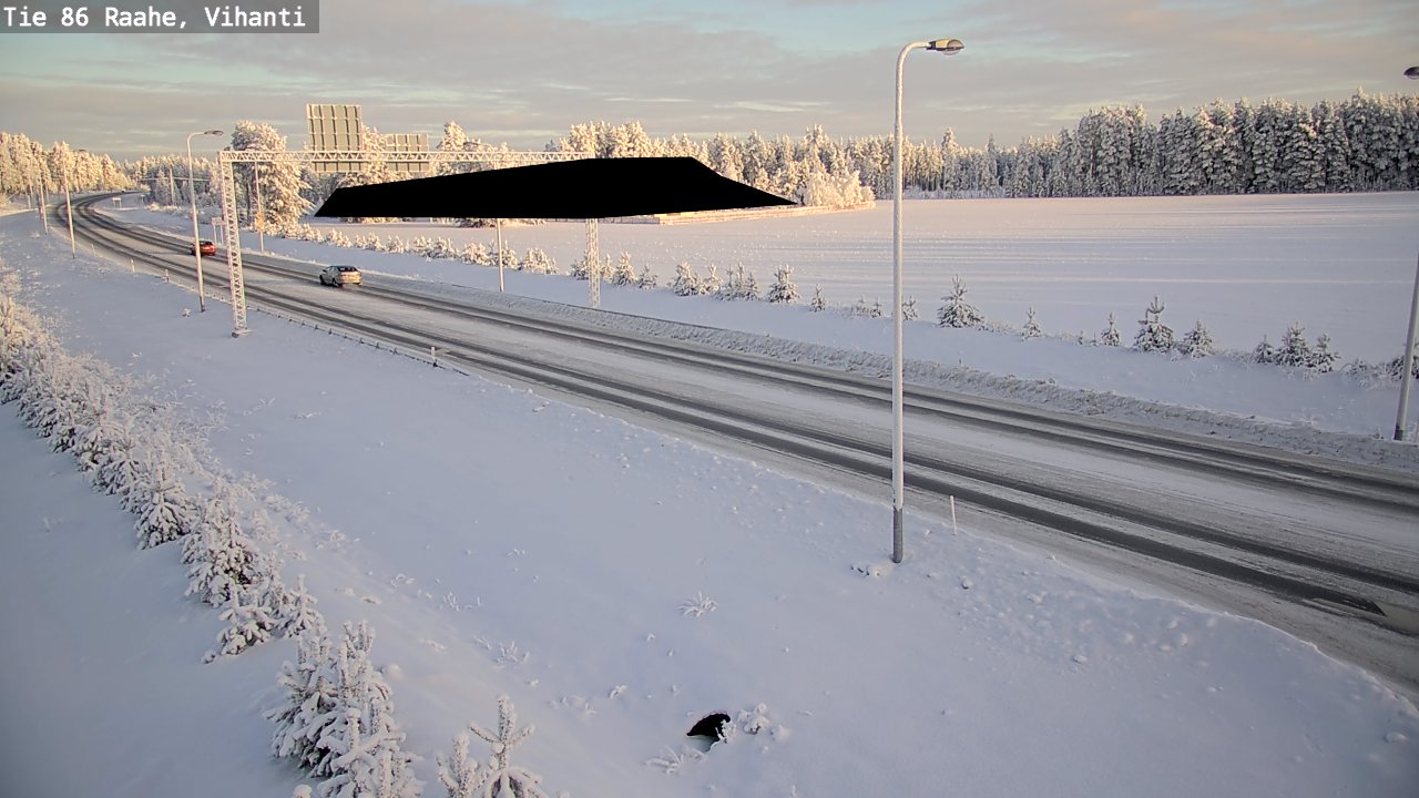 Weather Camera Image Väg 86 Raahe, Vihanti, Raahe, Pohjois-Pohjanmaa