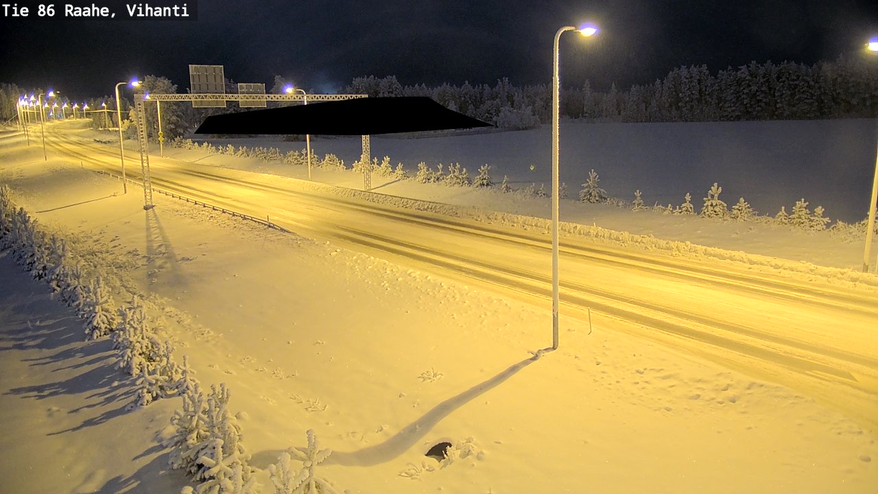 Weather Camera Image Väg 86 Raahe, Vihanti, Raahe, Pohjois-Pohjanmaa