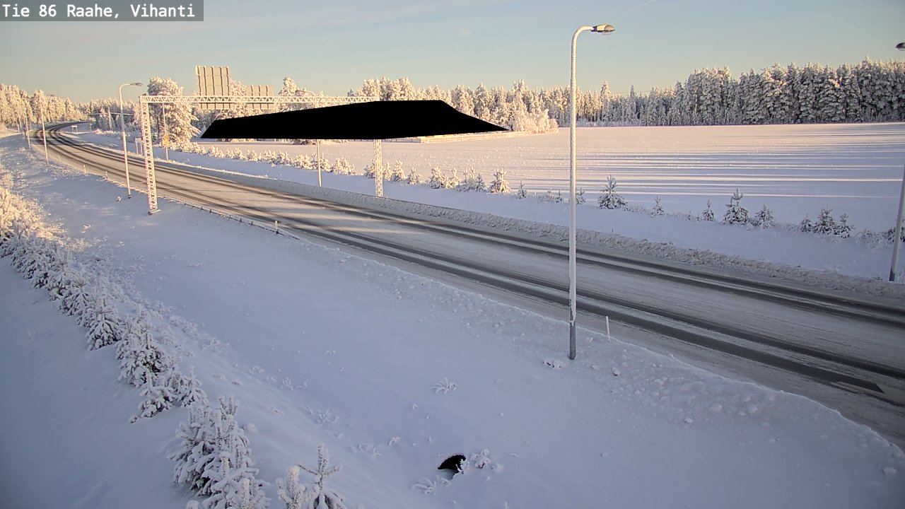 Weather Camera Image Road 86 Raahe, Vihanti, Raahe, Pohjois-Pohjanmaa