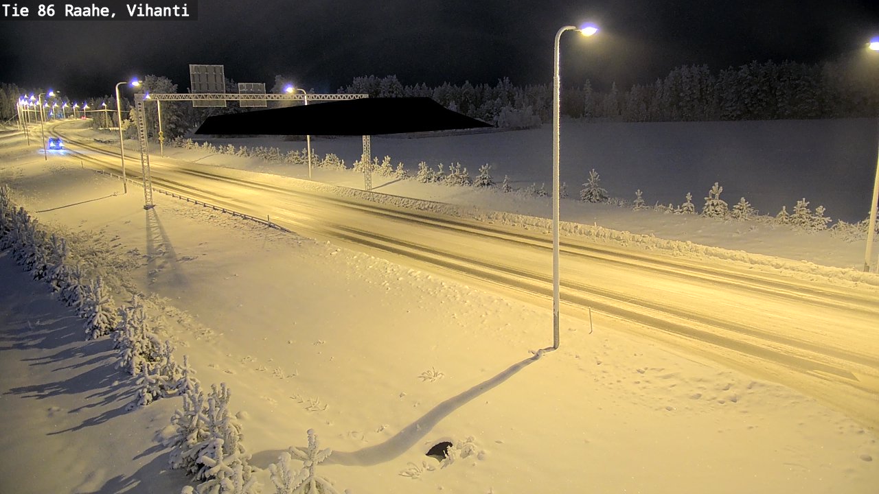 Weather Camera Image Väg 86 Raahe, Vihanti, Raahe, Pohjois-Pohjanmaa