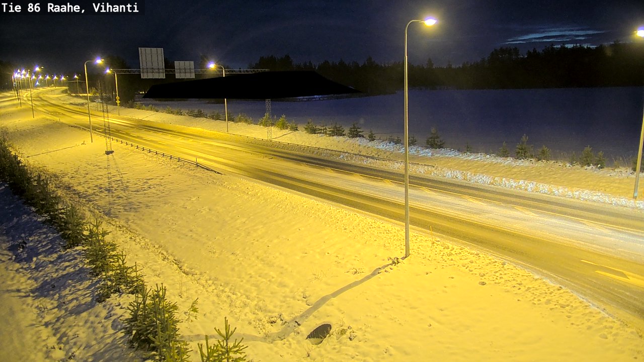 Weather Camera Image Väg 86 Raahe, Vihanti, Raahe, Pohjois-Pohjanmaa