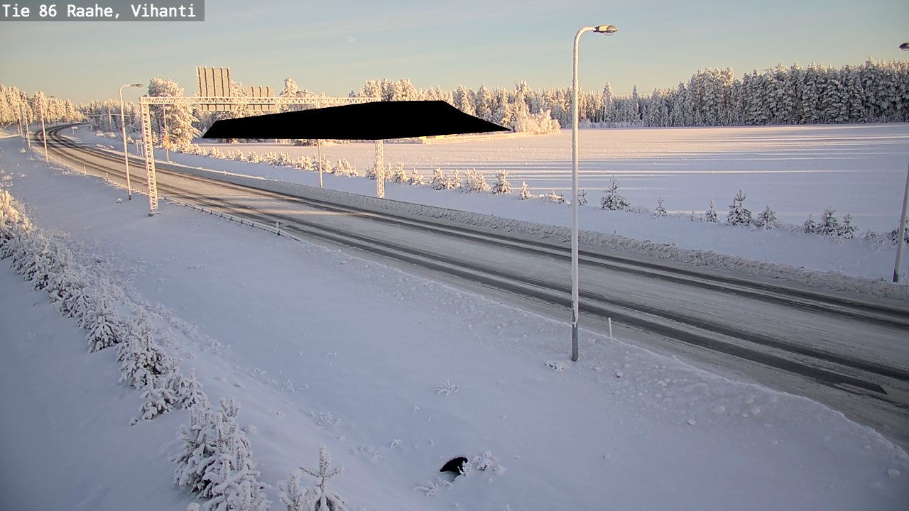 Weather Camera Image Road 86 Raahe, Vihanti, Raahe, Pohjois-Pohjanmaa