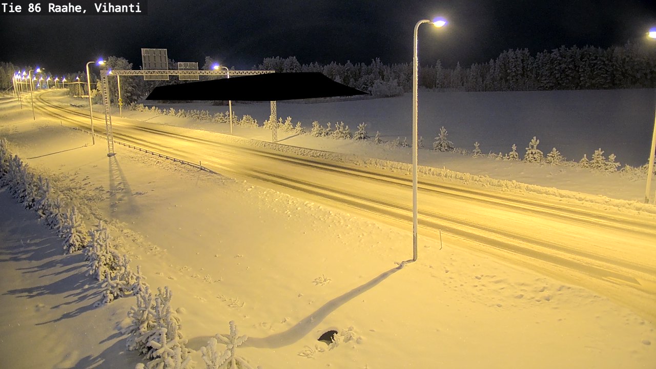 Weather Camera Image Väg 86 Raahe, Vihanti, Raahe, Pohjois-Pohjanmaa