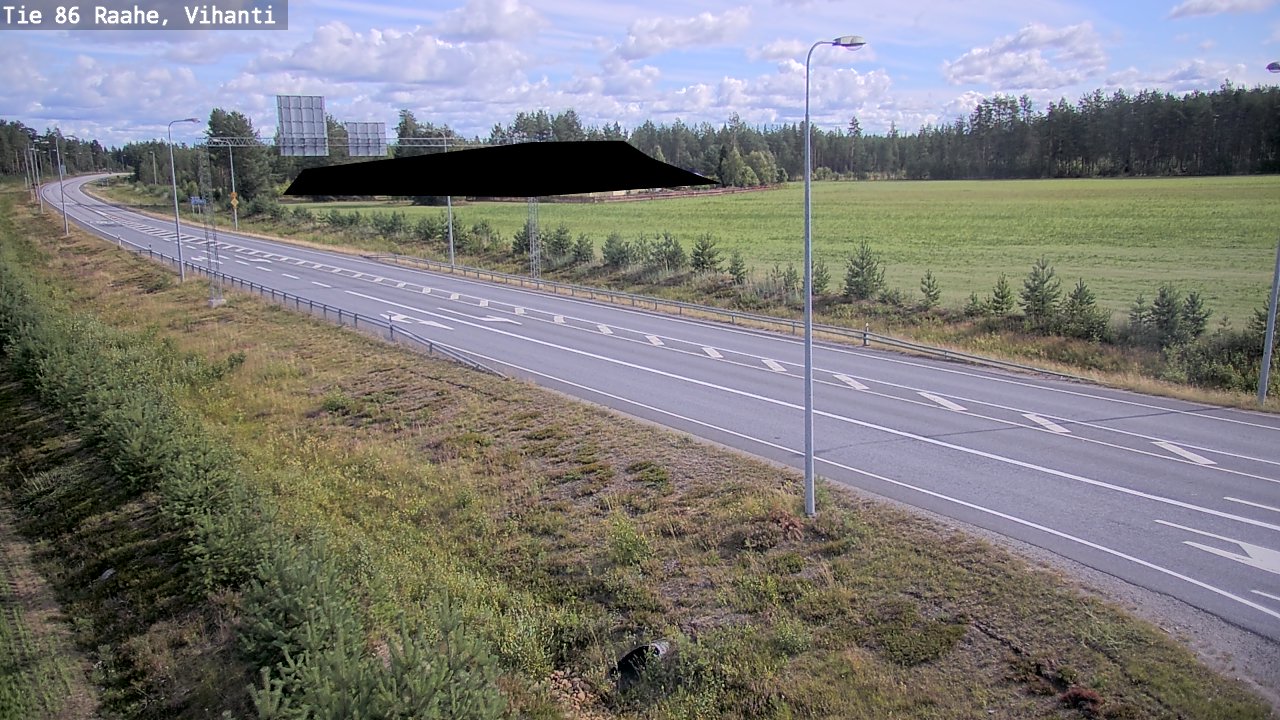 Weather Camera Image Väg 86 Raahe, Vihanti, Raahe, Pohjois-Pohjanmaa