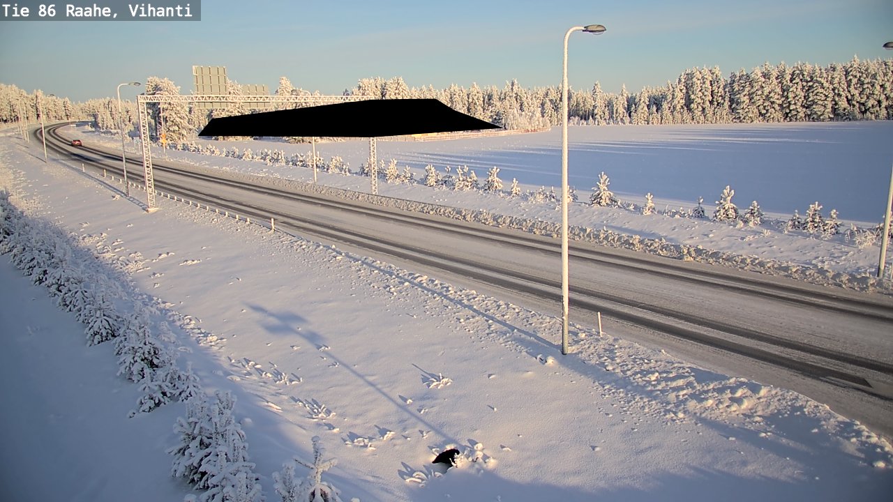 Weather Camera Image Road 86 Raahe, Vihanti, Raahe, Pohjois-Pohjanmaa