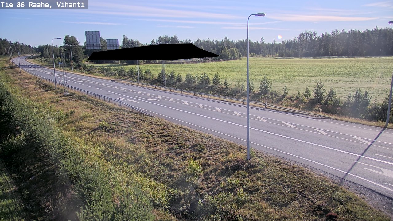 Weather Camera Image Väg 86 Raahe, Vihanti, Raahe, Pohjois-Pohjanmaa