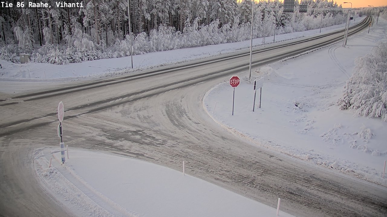 Weather Camera Image Road 86 Raahe, Vihanti, Raahe, Pohjois-Pohjanmaa