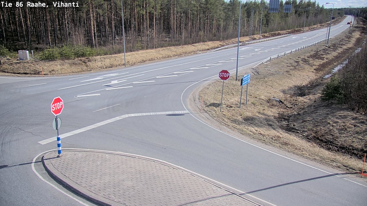 Weather Camera Image Väg 86 Raahe, Vihanti, Raahe, Pohjois-Pohjanmaa
