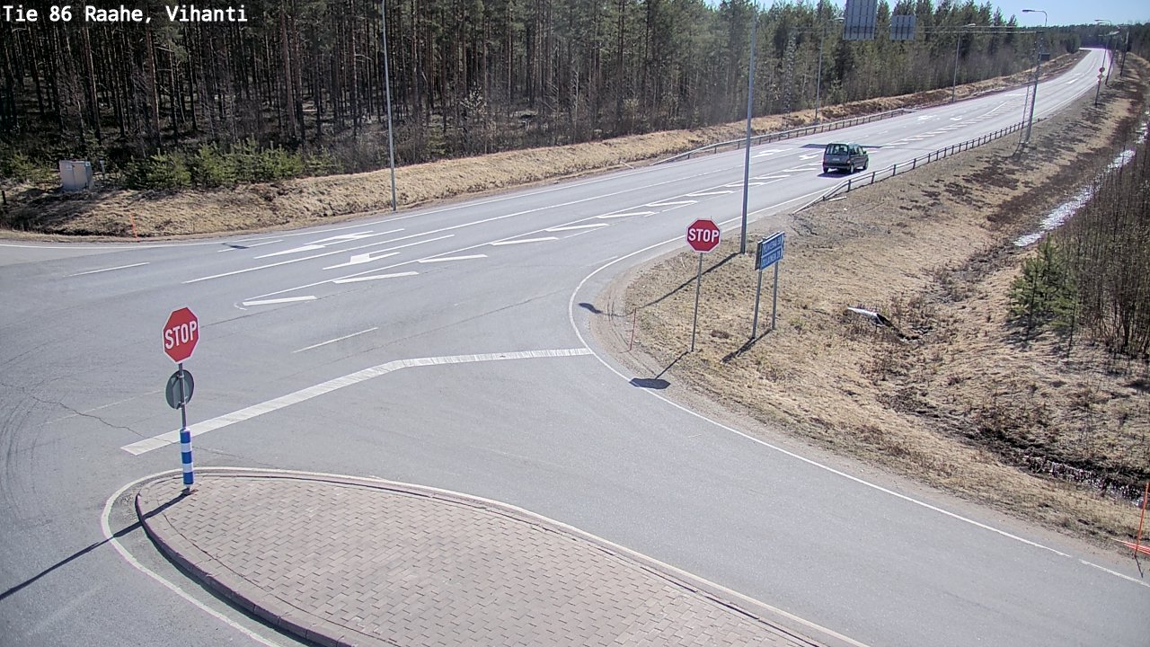 Weather Camera Image Väg 86 Raahe, Vihanti, Raahe, Pohjois-Pohjanmaa