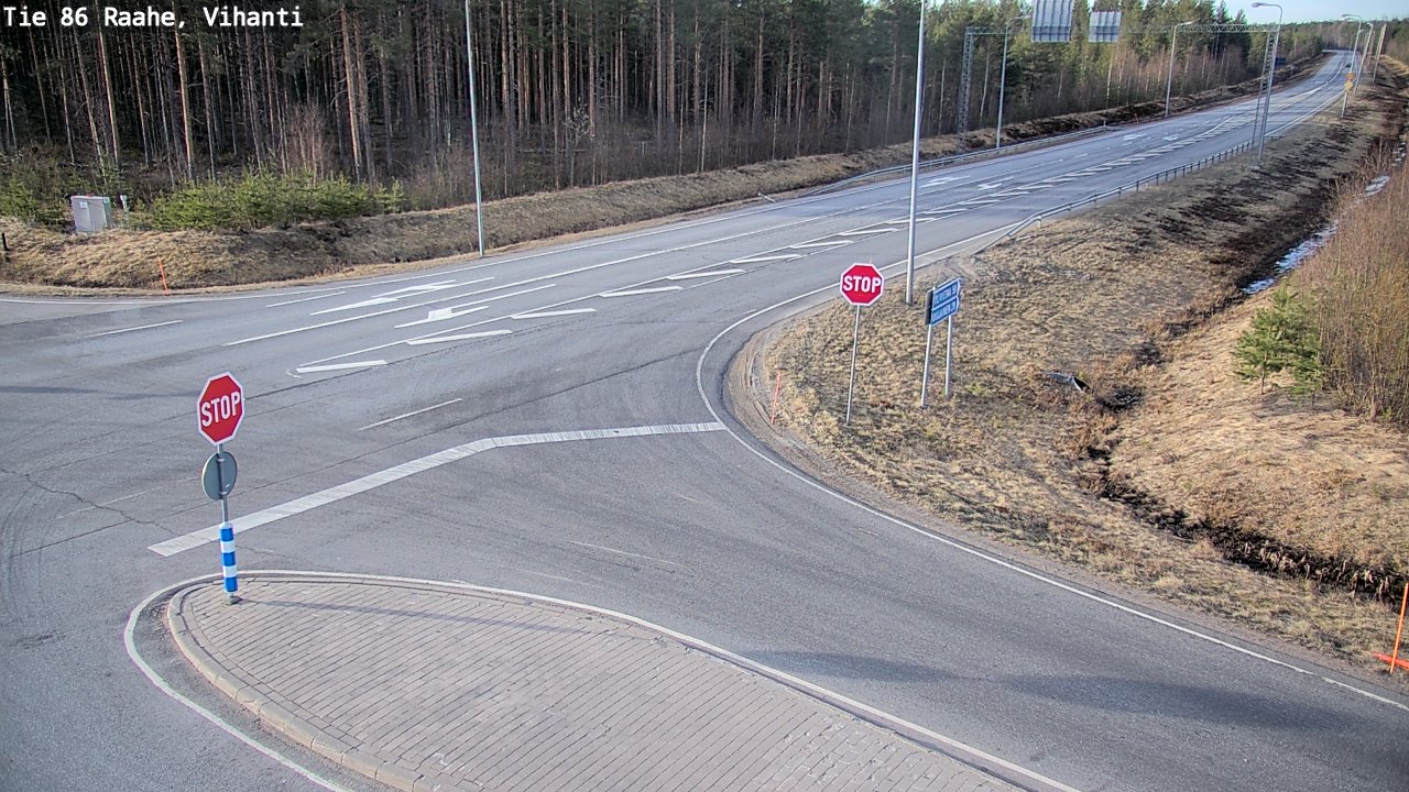 Weather Camera Image Väg 86 Raahe, Vihanti, Raahe, Pohjois-Pohjanmaa