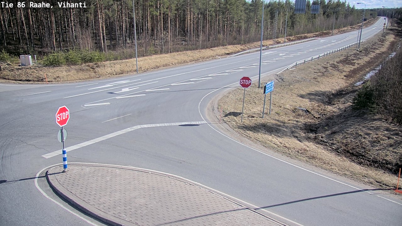 Weather Camera Image Väg 86 Raahe, Vihanti, Raahe, Pohjois-Pohjanmaa