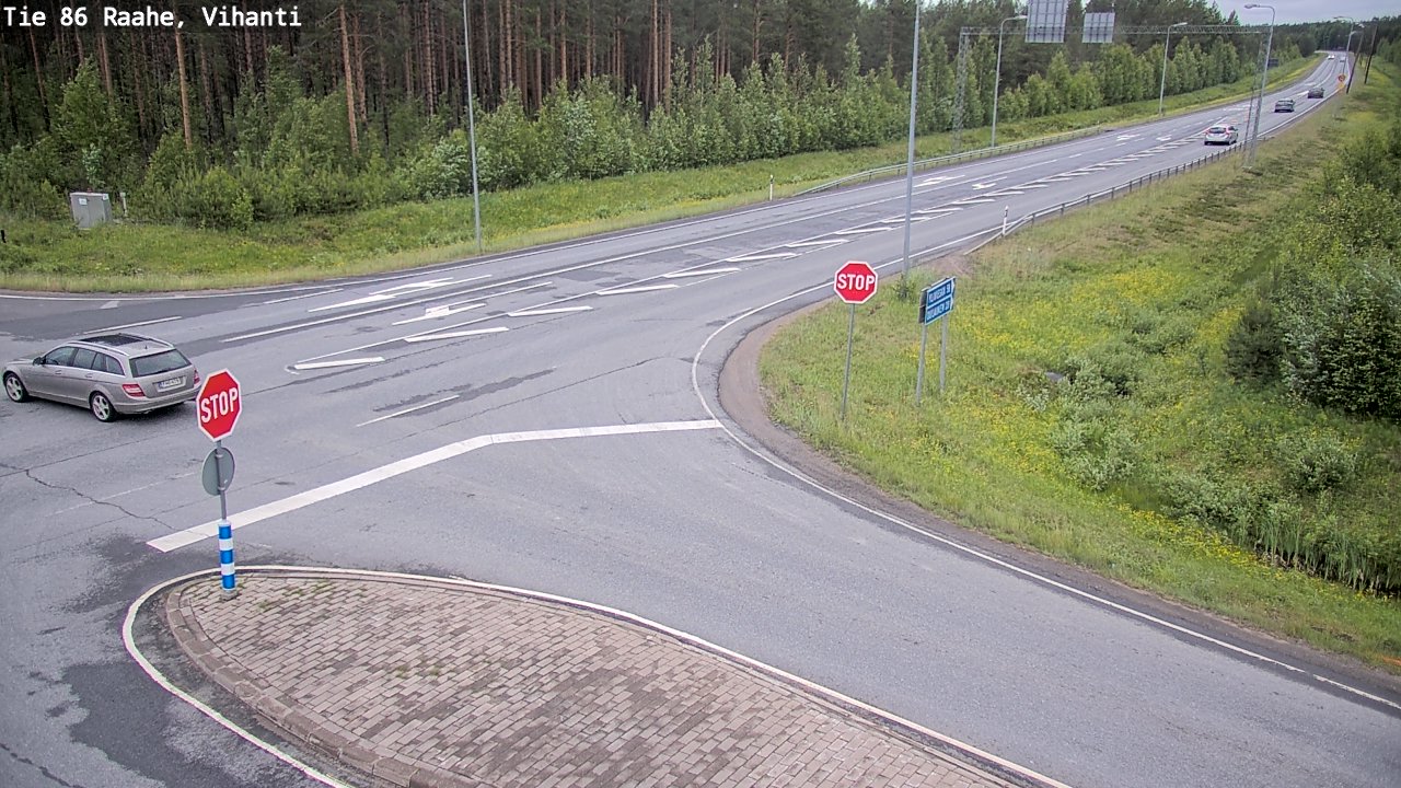 Weather Camera Image Väg 86 Raahe, Vihanti, Raahe, Pohjois-Pohjanmaa