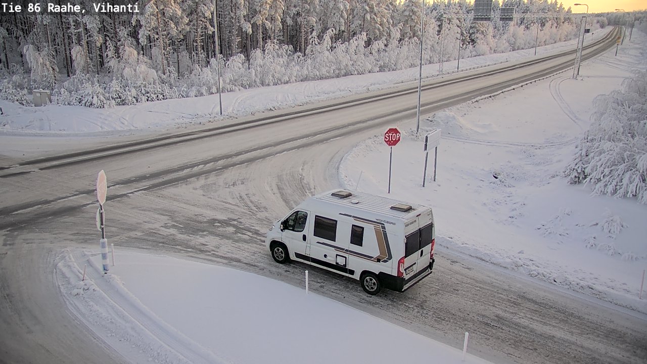 Weather Camera Image Road 86 Raahe, Vihanti, Raahe, Pohjois-Pohjanmaa