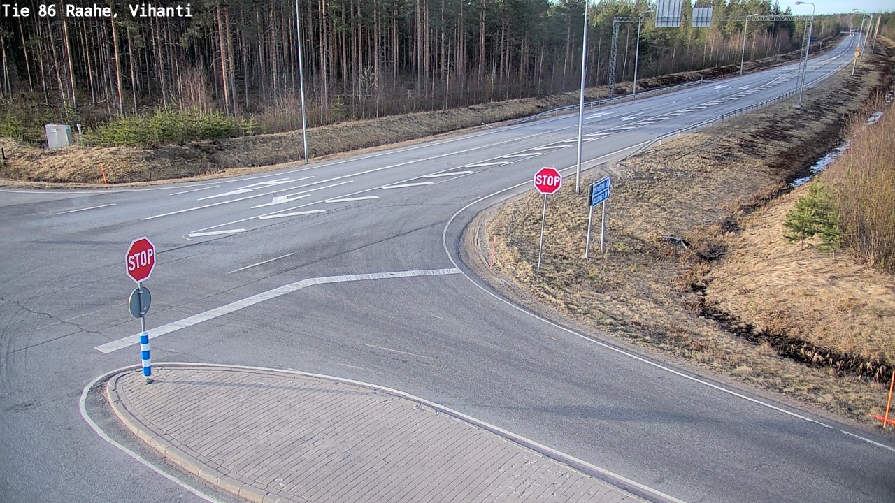 Weather Camera Image Väg 86 Raahe, Vihanti, Raahe, Pohjois-Pohjanmaa