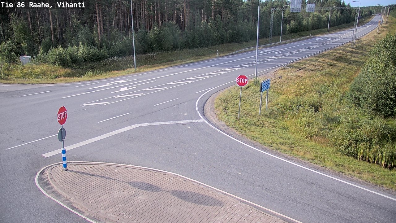 Weather Camera Image Road 86 Raahe, Vihanti, Raahe, Pohjois-Pohjanmaa