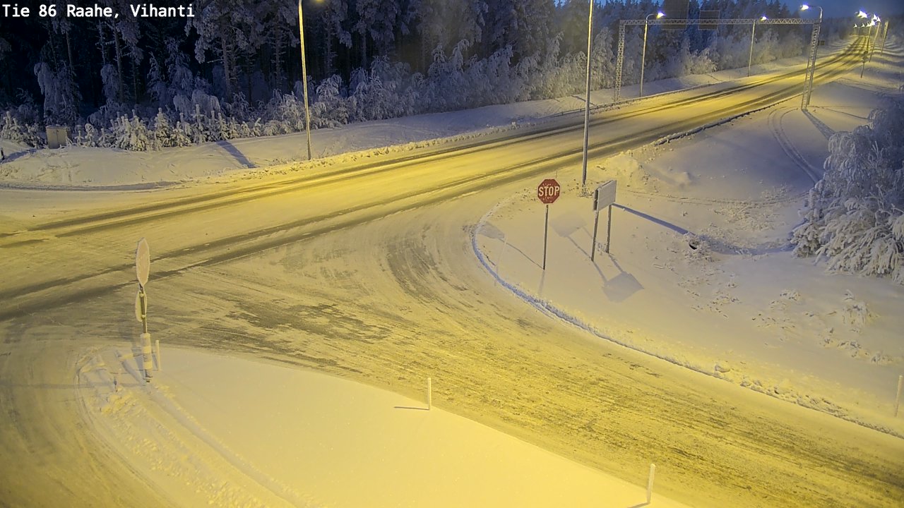 Weather Camera Image Road 86 Raahe, Vihanti, Raahe, Pohjois-Pohjanmaa