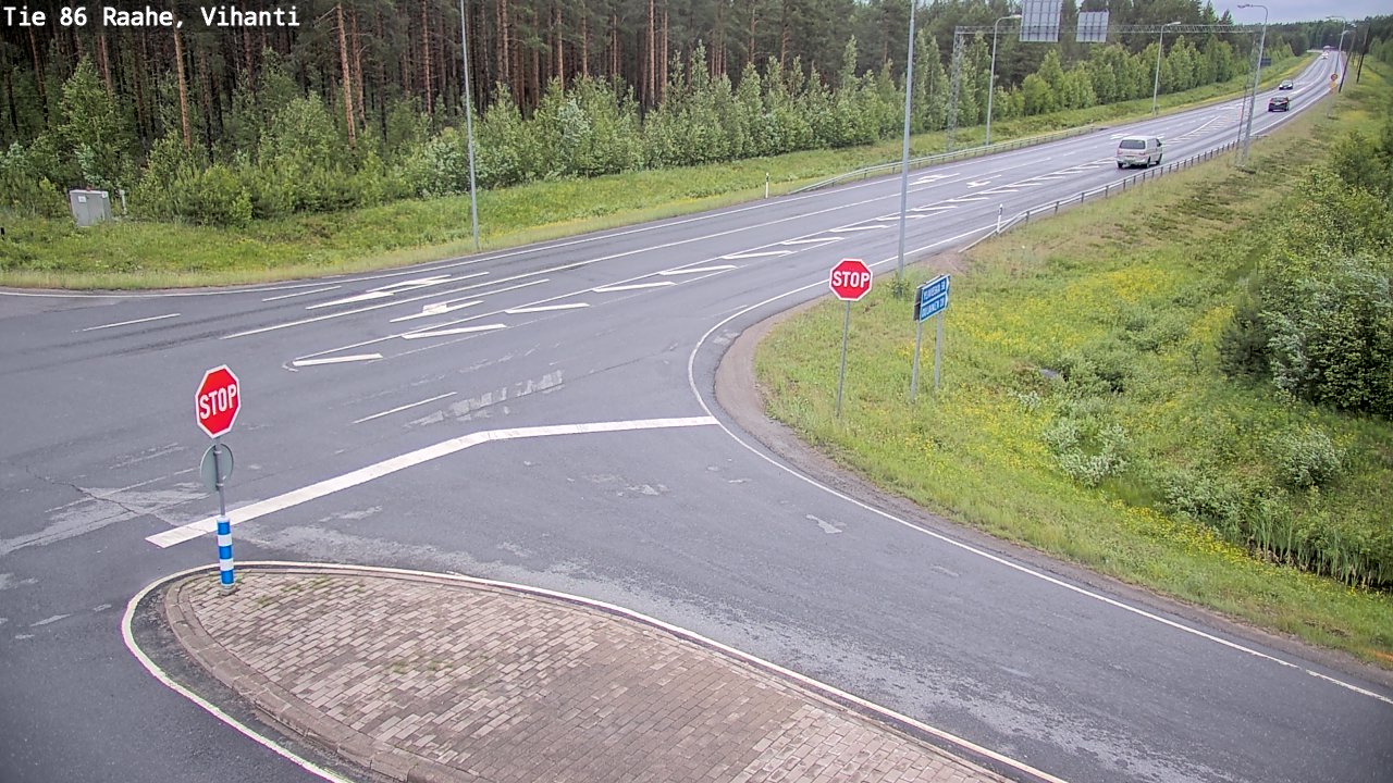 Weather Camera Image Väg 86 Raahe, Vihanti, Raahe, Pohjois-Pohjanmaa