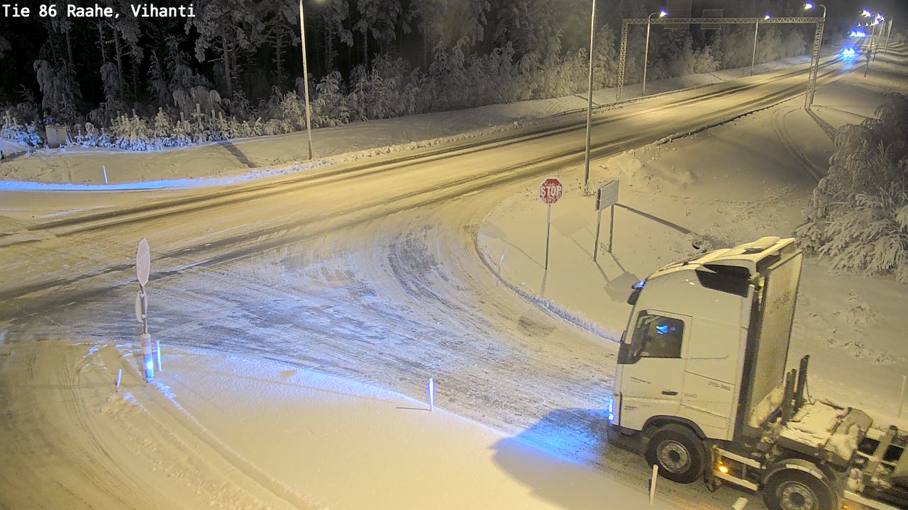 Weather Camera Image Väg 86 Raahe, Vihanti, Raahe, Pohjois-Pohjanmaa