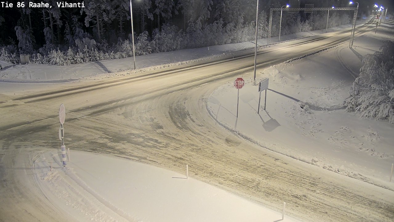 Weather Camera Image Väg 86 Raahe, Vihanti, Raahe, Pohjois-Pohjanmaa