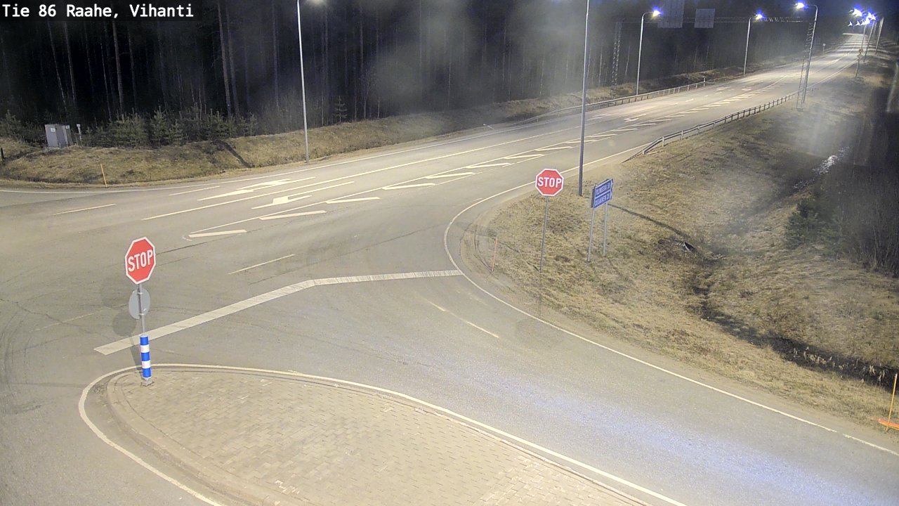 Weather Camera Image Väg 86 Raahe, Vihanti, Raahe, Pohjois-Pohjanmaa