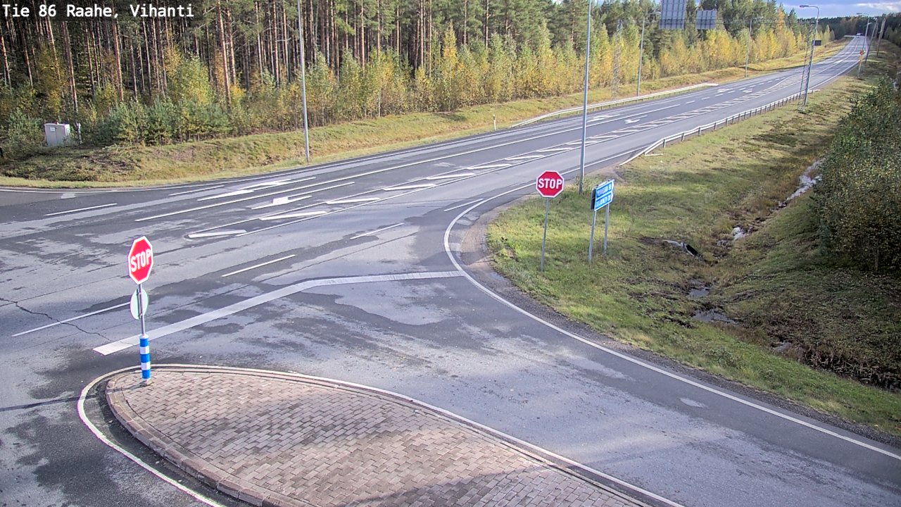 Weather Camera Image Road 86 Raahe, Vihanti, Raahe, Pohjois-Pohjanmaa
