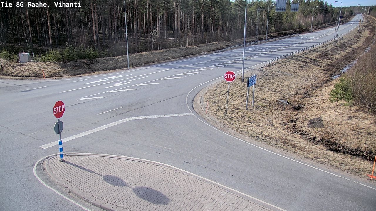 Weather Camera Image Väg 86 Raahe, Vihanti, Raahe, Pohjois-Pohjanmaa