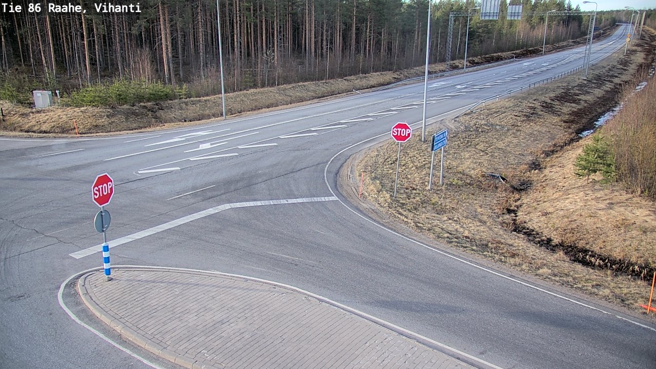 Weather Camera Image Väg 86 Raahe, Vihanti, Raahe, Pohjois-Pohjanmaa