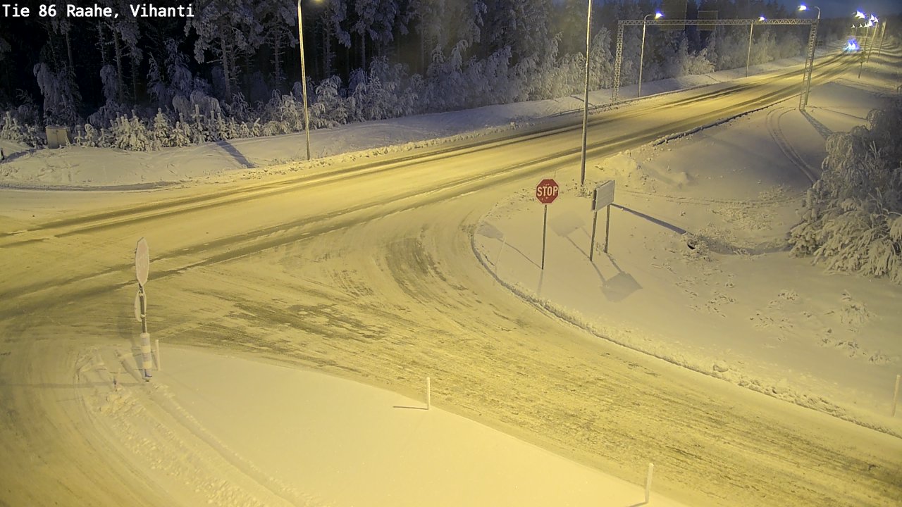 Weather Camera Image Road 86 Raahe, Vihanti, Raahe, Pohjois-Pohjanmaa