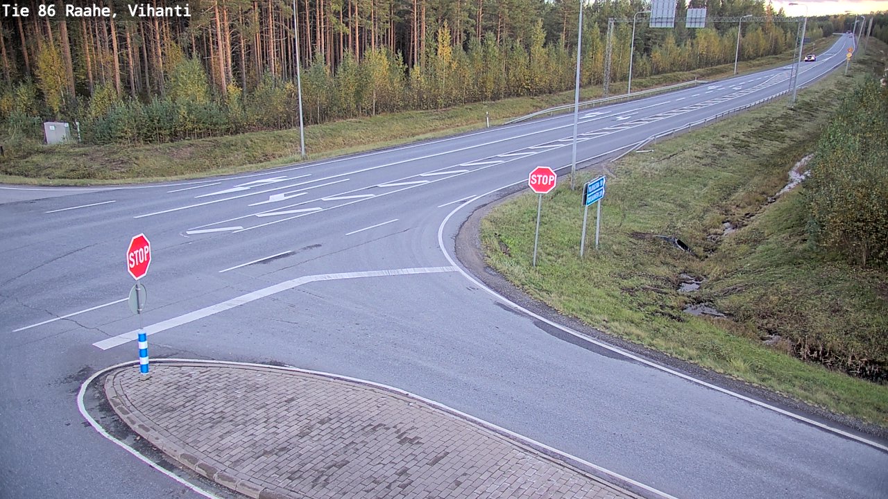 Weather Camera Image Road 86 Raahe, Vihanti, Raahe, Pohjois-Pohjanmaa