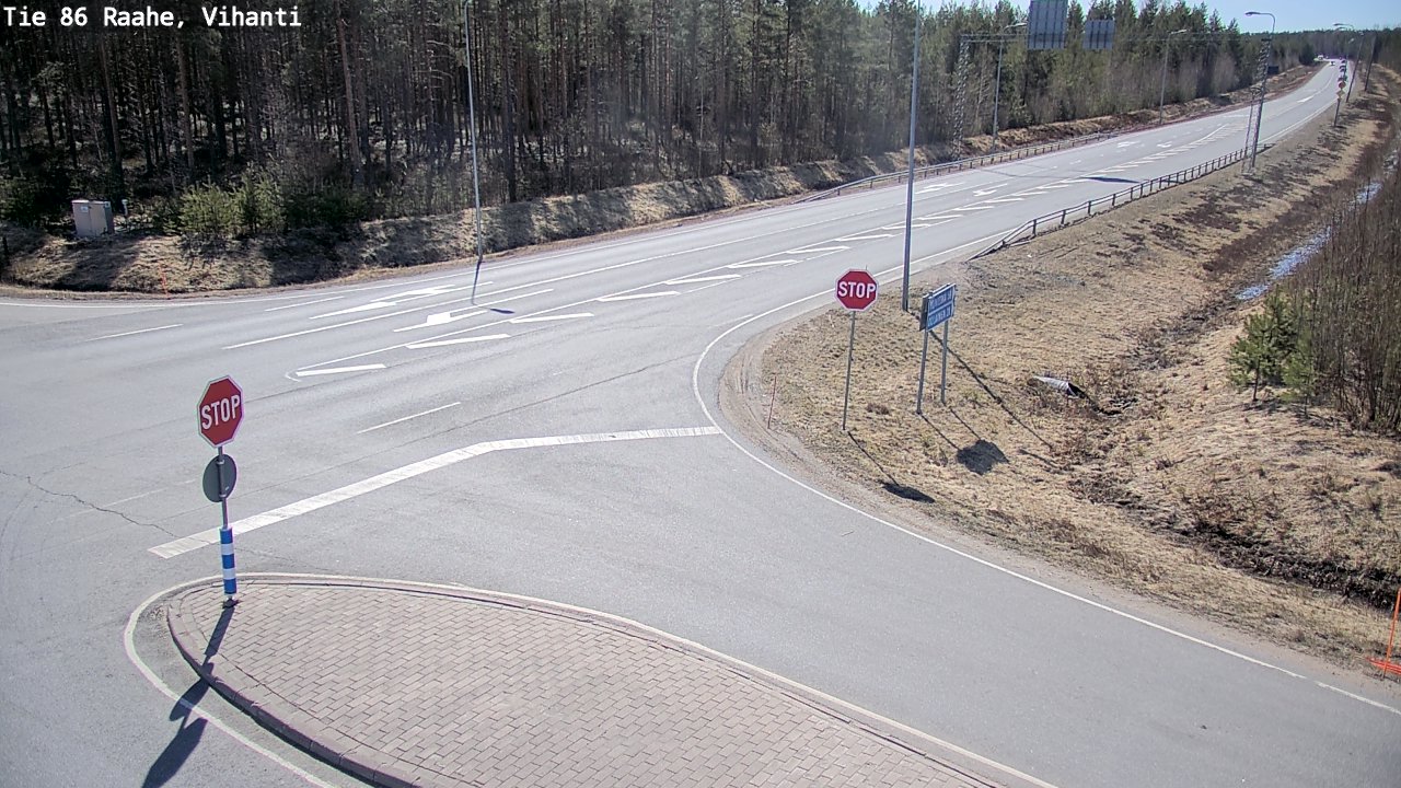 Weather Camera Image Väg 86 Raahe, Vihanti, Raahe, Pohjois-Pohjanmaa