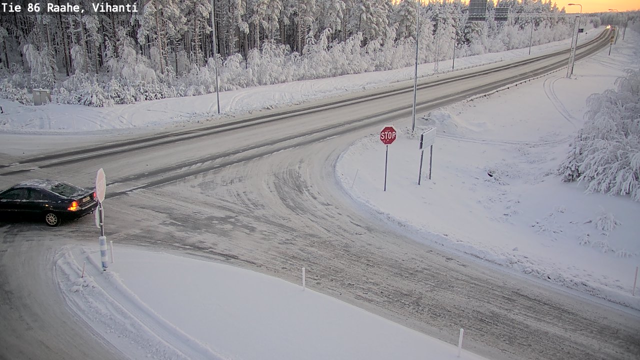 Weather Camera Image Road 86 Raahe, Vihanti, Raahe, Pohjois-Pohjanmaa