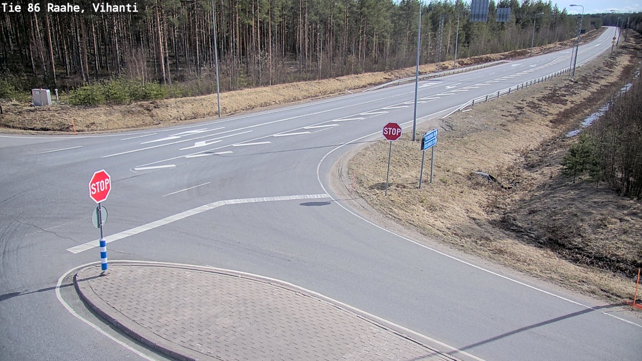 Weather Camera Image Väg 86 Raahe, Vihanti, Raahe, Pohjois-Pohjanmaa