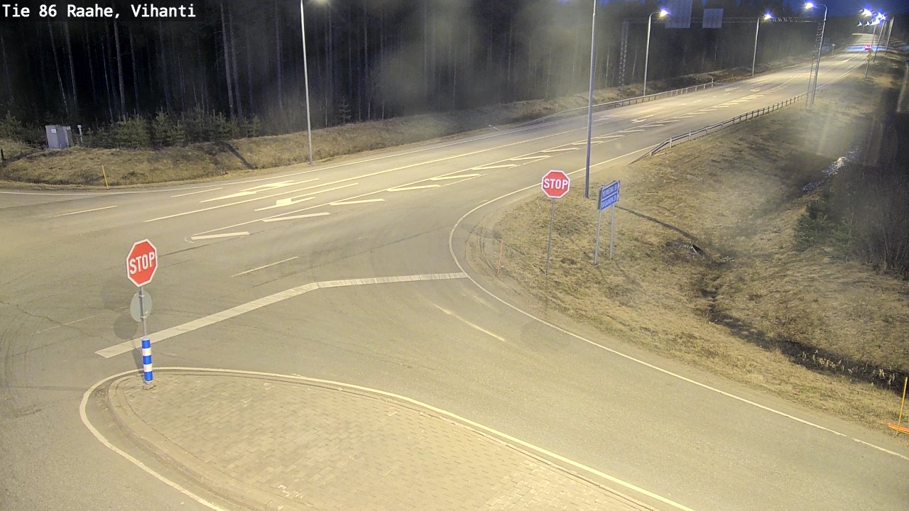 Weather Camera Image Väg 86 Raahe, Vihanti, Raahe, Pohjois-Pohjanmaa