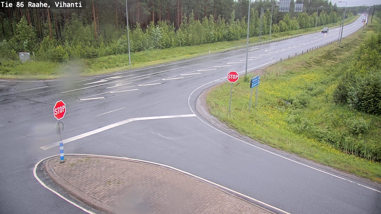 Weather Camera Image Väg 86 Raahe, Vihanti, Raahe, Pohjois-Pohjanmaa