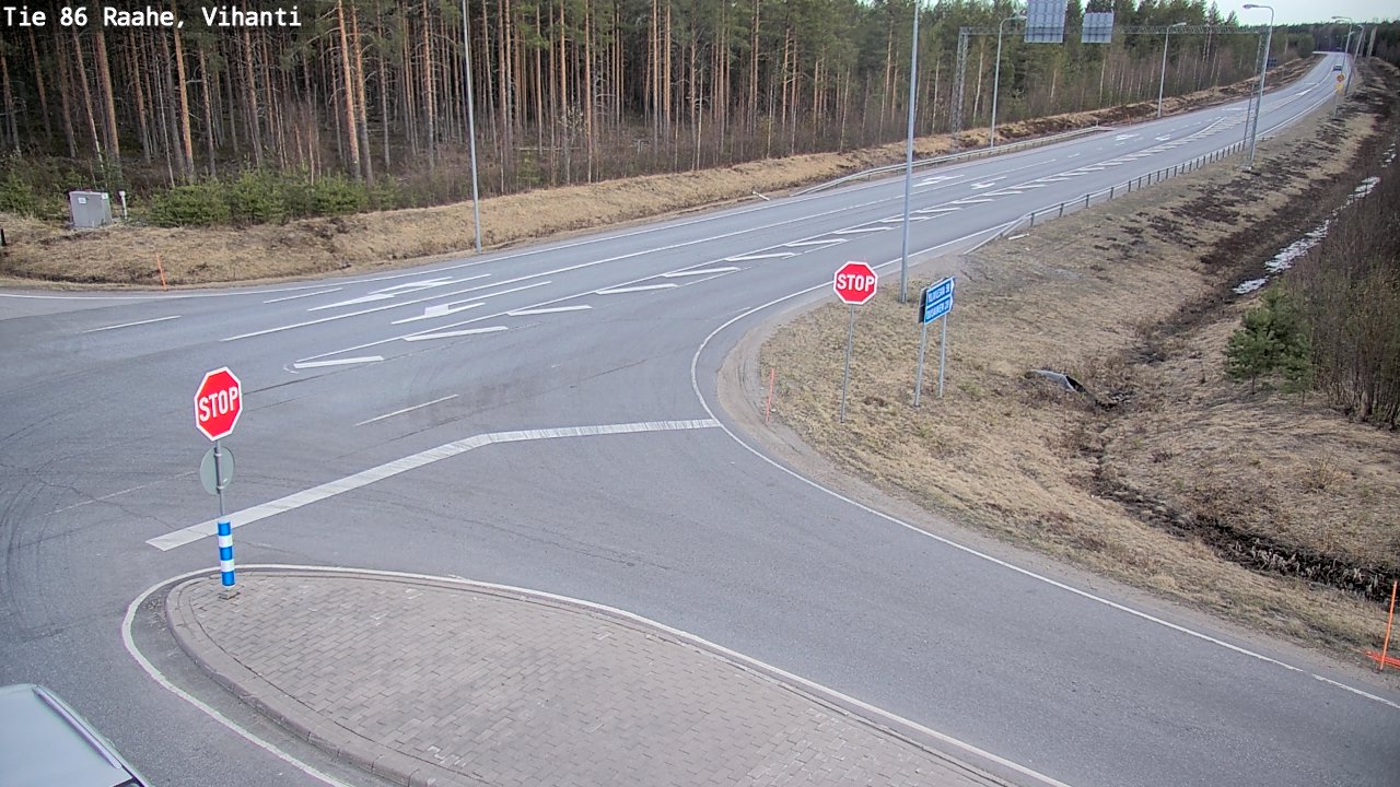 Weather Camera Image Väg 86 Raahe, Vihanti, Raahe, Pohjois-Pohjanmaa