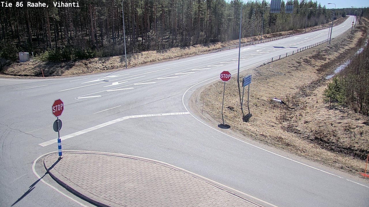 Weather Camera Image Väg 86 Raahe, Vihanti, Raahe, Pohjois-Pohjanmaa