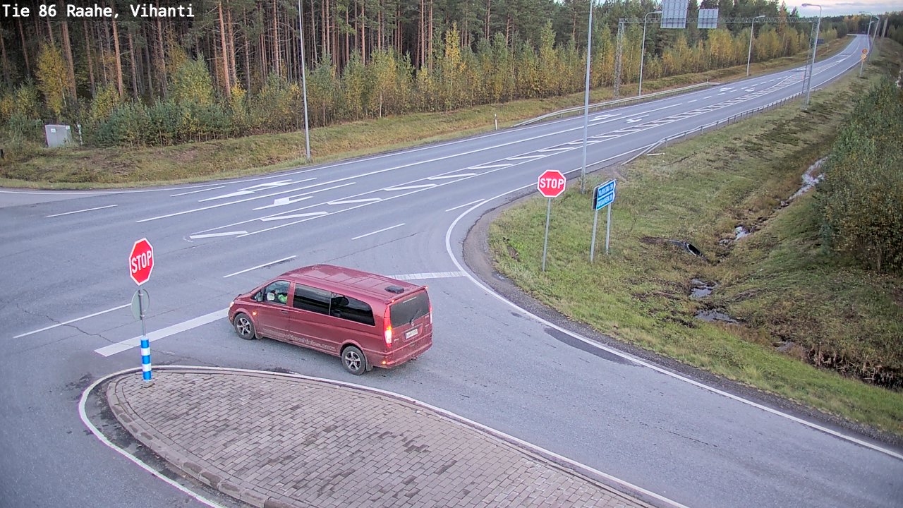 Weather Camera Image Road 86 Raahe, Vihanti, Raahe, Pohjois-Pohjanmaa