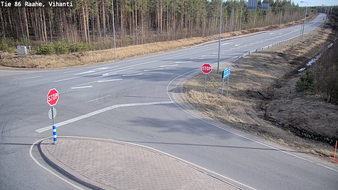 Weather Camera Image Väg 86 Raahe, Vihanti, Raahe, Pohjois-Pohjanmaa
