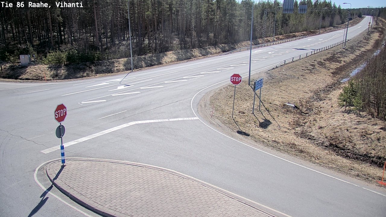 Weather Camera Image Väg 86 Raahe, Vihanti, Raahe, Pohjois-Pohjanmaa