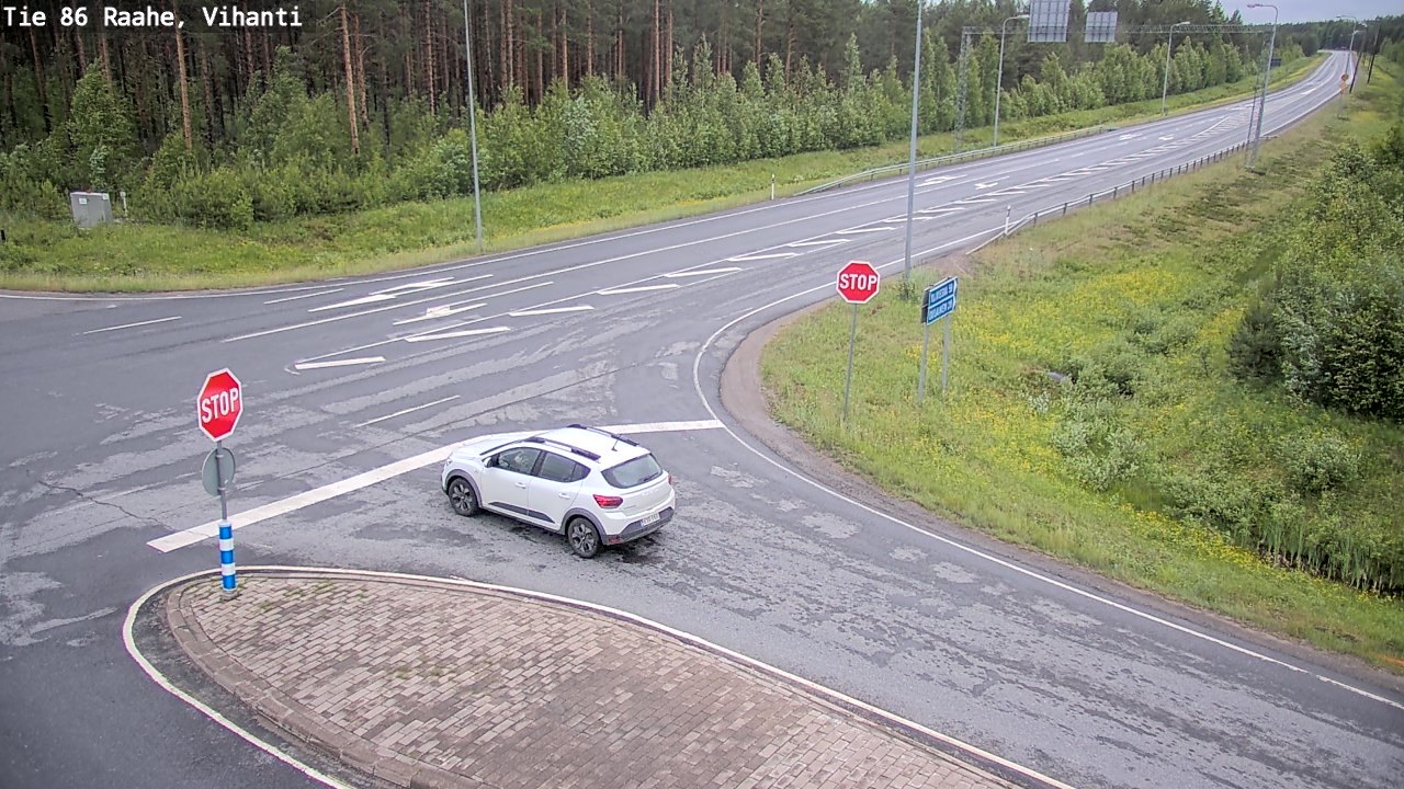 Weather Camera Image Väg 86 Raahe, Vihanti, Raahe, Pohjois-Pohjanmaa