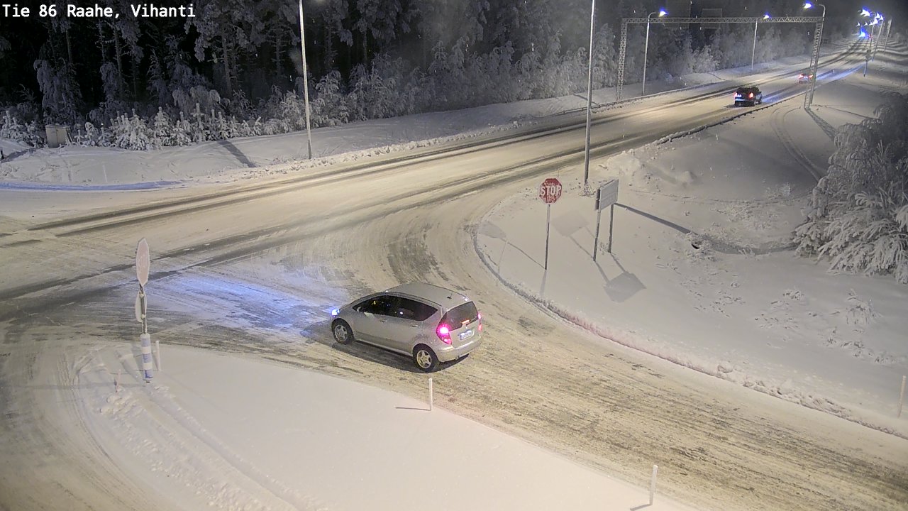 Weather Camera Image Väg 86 Raahe, Vihanti, Raahe, Pohjois-Pohjanmaa