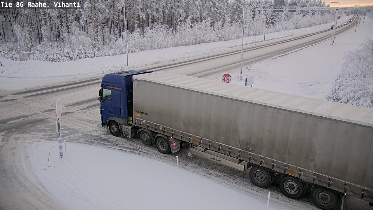 Weather Camera Image Väg 86 Raahe, Vihanti, Raahe, Pohjois-Pohjanmaa