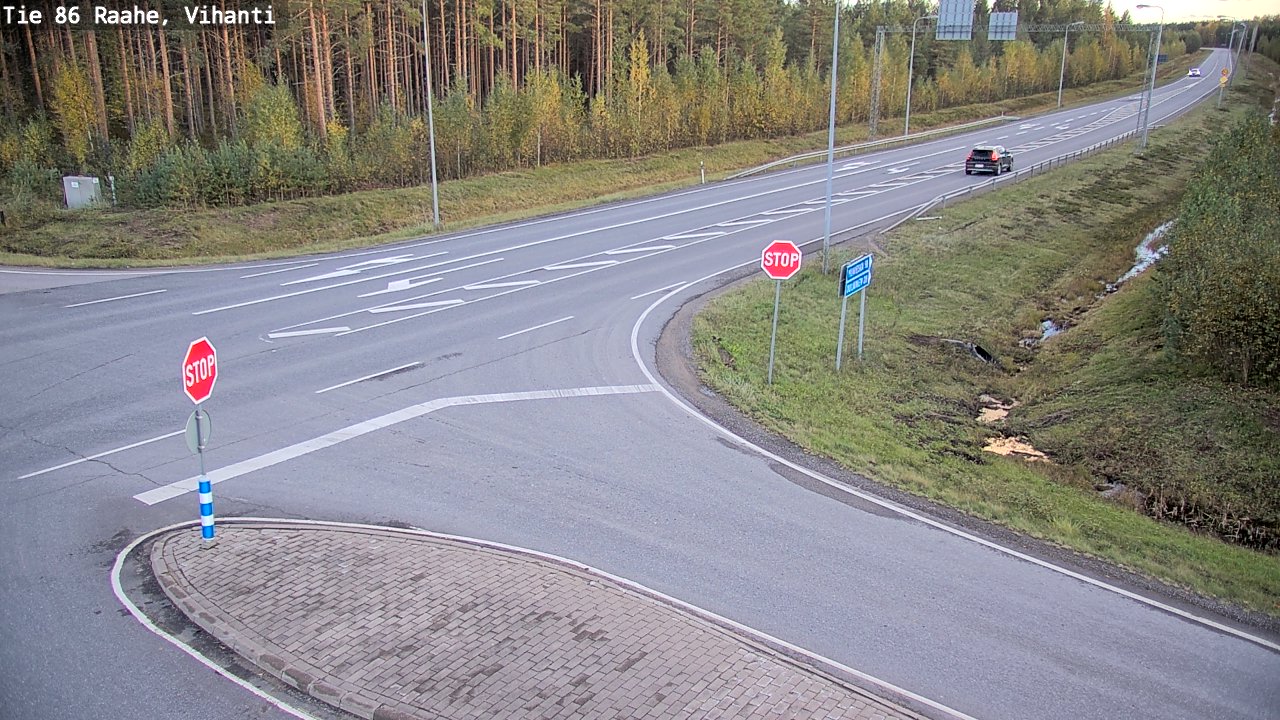 Weather Camera Image Road 86 Raahe, Vihanti, Raahe, Pohjois-Pohjanmaa