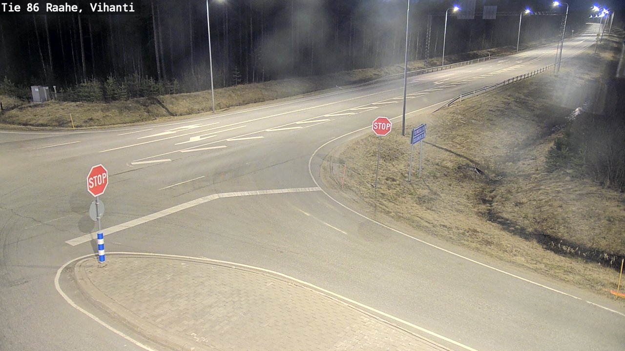 Weather Camera Image Väg 86 Raahe, Vihanti, Raahe, Pohjois-Pohjanmaa