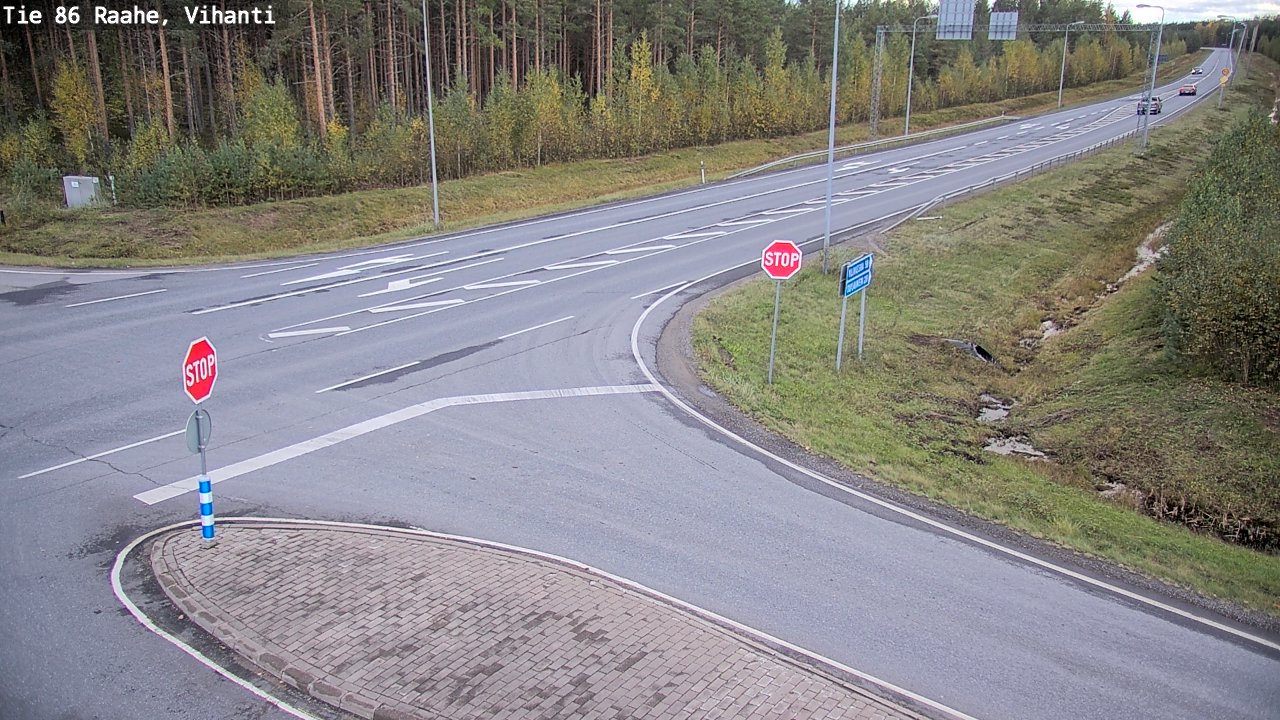 Weather Camera Image Road 86 Raahe, Vihanti, Raahe, Pohjois-Pohjanmaa